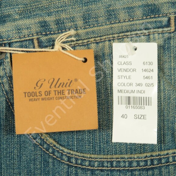 Vintage G Unit Jeans Mens 40 Blue Relaxed Straight Stonewash 2005 New - Picture 5 of 8